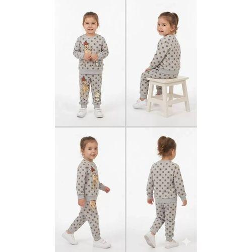 2-3-4-5 Yaş Ceylan Baskılı Penye Çocuk Takımı