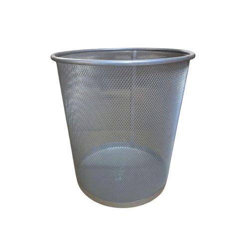 GLOBOX DELİKLİ ÇÖP KOVASI METAL GÜMÜŞ