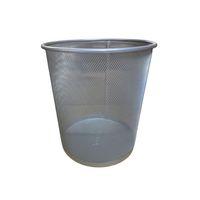 GLOBOX DELİKLİ ÇÖP KOVASI METAL GÜMÜŞ