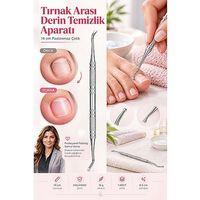 14 cm Batık Tırnak Küreti ve Tırnak Kenarı Kir Temizleme Aparatı Paslanmaz Çelik 723627