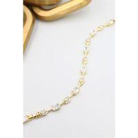 Taşlı Xuping Bileklik - Altın