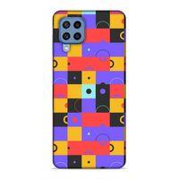 Samsung Galaxy M22 Uyumlu Kılıf Insomnia (37) Silicone Cover Mor Sarı