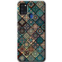 Samsung Galaxy A21s HD Baskılı Kılıf + 9D Tam Ekran Koruyucu - Mat Mandala