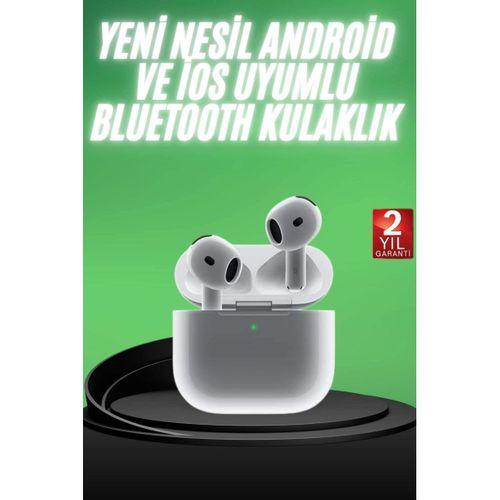 Yeni Nesil Bluetooth Kulaklık Beyaz Çağrı Cevaplayabilen Kablosuz
