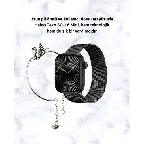 SQ-16 Mini Series 10 Akıllı Saat | Şık Ve Hafif Tasarım, 3 Kordon Seçeneği