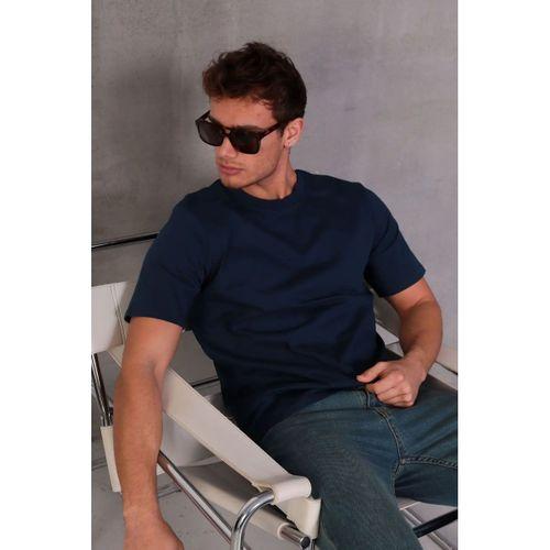 Erkek Relax Fit Bisiklet Yaka %100 Pamuk Rahat Kesim Basic Tişört