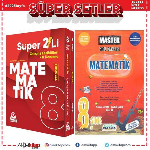 Örnek Akademi 8. Sınıf Süper İkili Matematik Seti ve Okyanus Master Soru Bankası Seti 2 Kitap