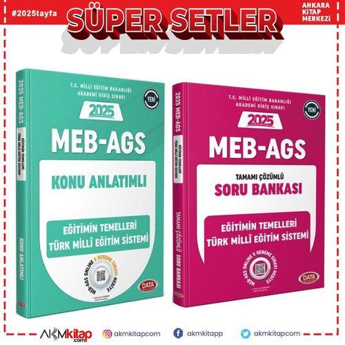 Data Yayınları 2025 MEB AGS Eğitimin Temelleri Türk Milli Eğitim Sistemi Konu ve Soru Bankası Seti 2 Kitap