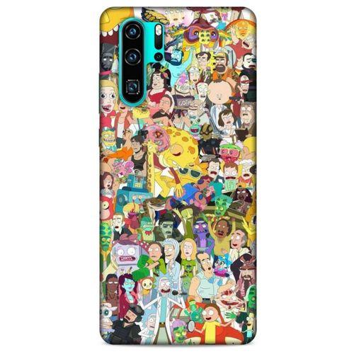Huawei P30 Pro Uyumlu Kılıf Rick And Morty (36) Glitter Kılıf Cop Morty