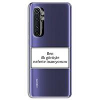 Xiaomi Mi Note 10 Lite Kılıf HD Yazı Baskılı Silikon Arka Kapak - Yazı 13