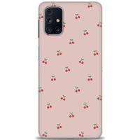 Samsung Galaxy M31S Kılıf HD Baskılı Kılıf - Kirazlar + Tam Ekran Koruyucu
