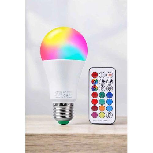 Renk Değiştirebilen Rgb Işıklı Led Ampul A+enerji 10 Watt Led Işık