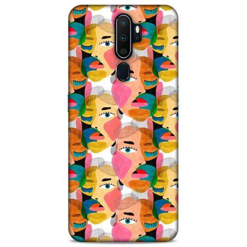 Lopard Oppo A5 2020 Uyumlu Kılıf Sürreal Yüzler ♀ (6) Silikon Kılıf Desenli
