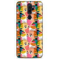 Lopard Oppo A5 2020 Uyumlu Kılıf Sürreal Yüzler ♀ (6) Silikon Kılıf Desenli