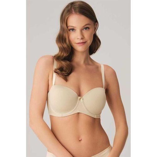 Kadın Balenli Desteksiz Dolgusuz Askısız Straplez Yumuşak Süngerli Günlük Klasik T-shirt Sütyeni