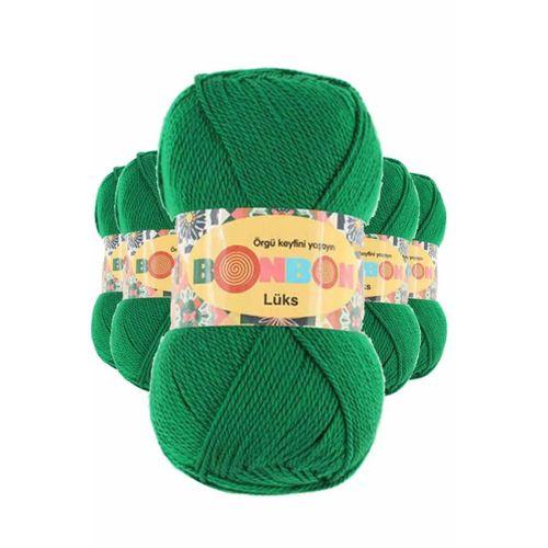 5 Adet Lüks Patik İpi Yünü Canlı Yeşil 98596