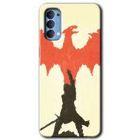 Oppo Reno 4 Kılıf HD Desen Baskılı Arka Kapak - Dragon Hunter 1 + Kırılmaz Cam