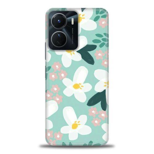 Tecno Spark 9 Pro Kılıf HD Baskılı Kılıf - Pembe Beyaz Papatyalar + Tam Ekran Koruyucu