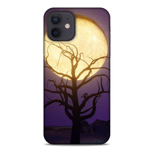 Apple iPhone 12 Uyumlu Kılıf Mor Delisi (7) Telefon Kılıfı Ay Ağaç