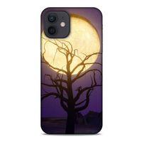 Apple iPhone 12 Uyumlu Kılıf Mor Delisi (7) Telefon Kılıfı Ay Ağaç