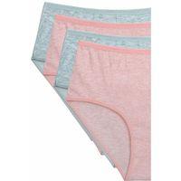 4'lü Yeni Seri Renkli Yüksek Bel Fitilli Ribana Bato Külot Şeftali Yeşil