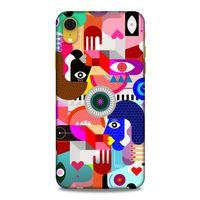 Lopard Apple iPhone XR Uyumlu Kılıf Soyut Sanat (21) Baskılı Koruyucu Kapak