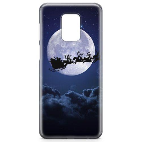 Xiaomi Redmi Note 9 Pro Kılıf Noel Baba ve Geyikleri Arka Kapak Koruma Desenli Full Koruyucu