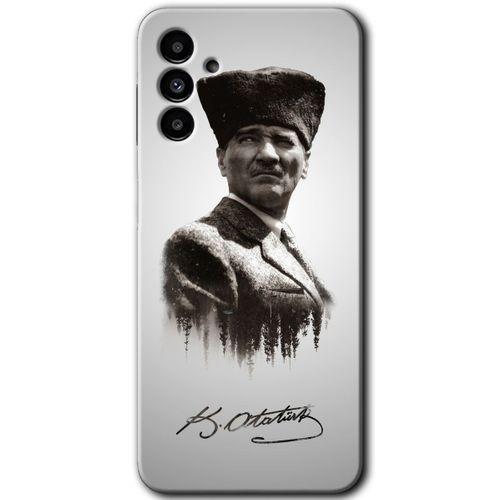 Potkal Hediye Fabrikası Samsung Galaxy A13 5G Kılıf HD Desen Baskılı Arka Kapak - Mustafa Kemal Atatürk