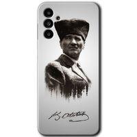 Potkal Hediye Fabrikası Samsung Galaxy A13 5G Kılıf HD Desen Baskılı Arka Kapak - Mustafa Kemal Atatürk