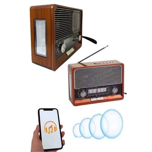 Saatli Fenerli Bluetooth Nostaljik Radyo Aux Sd Usb Girişli Bluetooth Hoparlör
