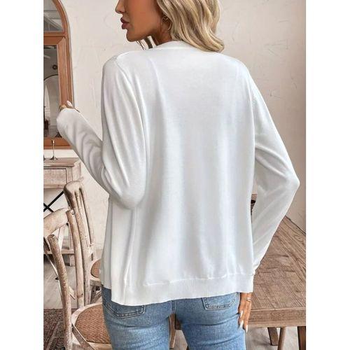 Kadın Uzun Kollu önden Düğmeli Triko Ceket