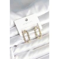 Vintage Model Halka Zirkon Taşlı Kadın Küpe