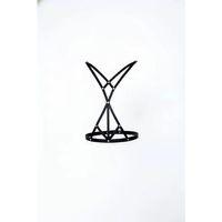 Siyah Kadın Kemer Zımba Detaylı Çapraz Vücut Aksesuarı - Brf158