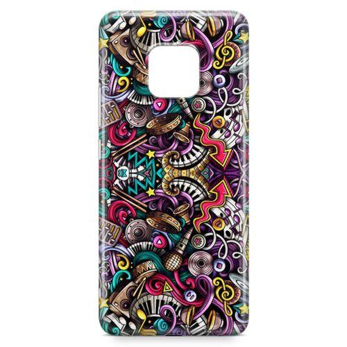 Huawei Mate 20 Pro Kılıf Youtuber Doodle Arka Kapak Koruma Desenli Full Koruyucu