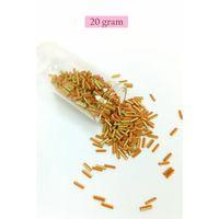 Uzun Boru Kesme Boncuk Çap 2mm Uzunluk 10 mm - 20 Gram - Yeşil Turuncu - BNC261