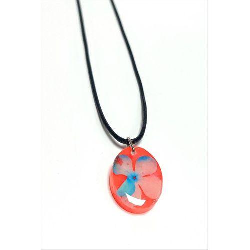 Kartopu Çiçeği Oval Epoksi Kolye