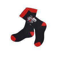 Dode Flora Club Erkek Pamuk Merry Christmas Motosikletli Noel Baba Desenli Yılbaşı Çorabı