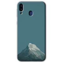 Samsung Galaxy M10s Kılıf HD Desen Baskılı Arka Kapak + Temperli Cam - Alone Mountain
