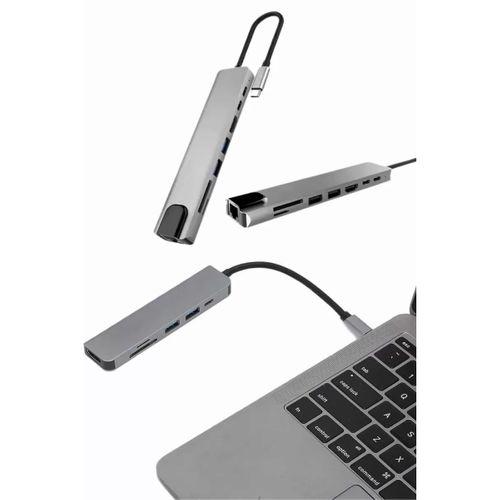 Çevirici Dönüştürücü Adaptör Macbook 3 In 1 Type-c To Hdmı Usb 3.0