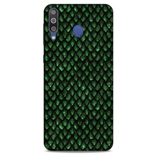 Samsung Galaxy M30 Kılıf Dragons (5) Koruma Kabı Ejderha Koyu Yeşil Pul