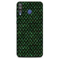 Samsung Galaxy M30 Kılıf Dragons (5) Koruma Kabı Ejderha Koyu Yeşil Pul