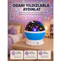 Renkli Led Gece Lambası 6 Işık Modlu Çocuk Odası Atmosfer Aydınlatma