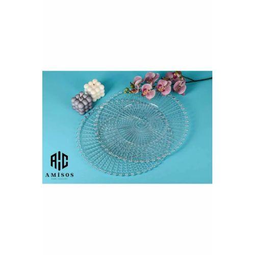 Supla, Boncuklu Sunum Tepsisi Şeffaf Sunumluk 20 Cm.