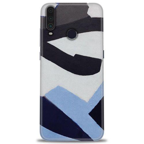 General Mobile GM 10 Kılıf HD Baskılı Kılıf - Gri Mavi + Tam Ekran Koruyucu
