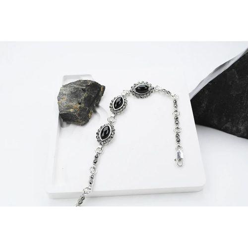 Anka 925 Ayar Oltu Taşlı Gümüş Bileklik