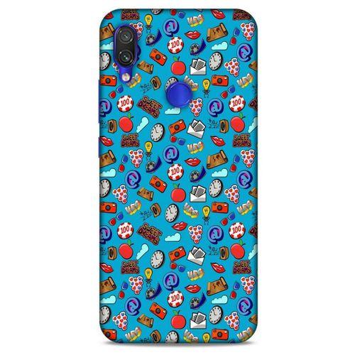 Retro (21) Desen Koruyucu Kapak Renkli Xiaomi Redmi Note 7 Pro Kılıf