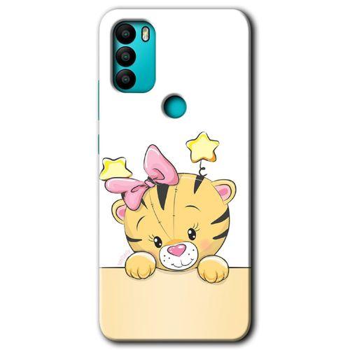 MRCİLETİSİM General Mobile GM 21 Plus Kılıf HD Desen Baskılı Arka Kapak + Temperli Cam - Sevimli Kedi