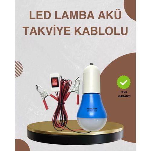 12v Led Ampul Timsah Kıskaçlı Taşınabilir Aydınlatma