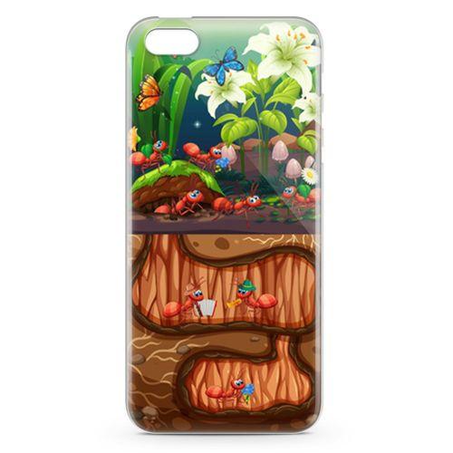 Apple iPhone 5 Kılıf Karınca Yuvası Arka Kapak Koruma Desenli Full Koruyucu