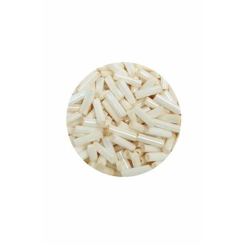 Uzun Boru Kesme Boncuk Çap 2mm Uzunluk 10 mm - 20 Gram - Açık Krem - BNC259